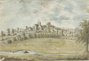 Chiesa di Armitage: acquerello, nd [1762-1802] da Stebbing Shaw