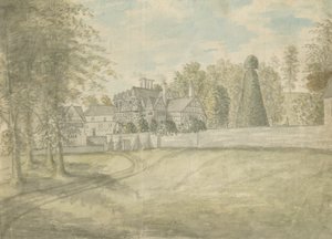 Great Barr Village - Vecchia Casa Tudor: acquerello, nd [1762-1802] da Stebbing Shaw