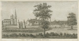 Hamstall Ridware - Chiesa e Casa Padronale: incisione, nd [1762-1802]