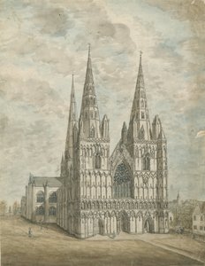 Cattedrale di Lichfield - Facciata Ovest da Stebbing Shaw