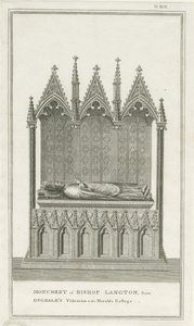 Cattedrale di Lichfield - Monumento al Vescovo Langton da Stebbing Shaw