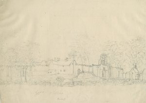 Castello/Hall di Rushall: disegno a matita