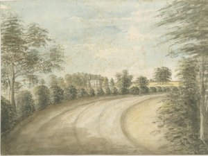 Statfold Hall: acquerello, nd [1762-1802] da Stebbing Shaw