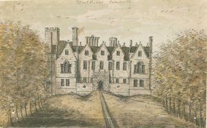 Tamworth - The Moat House: acquerello, nd [1762-1802] da Stebbing Shaw