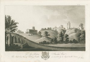 Castello di Tutbury - Vista Nord Est da Stebbing Shaw