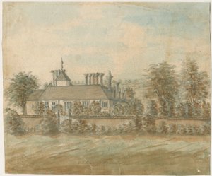 Wednesbury - Vecchia Casa: acquerello, nd [1762-1798] da Stebbing Shaw
