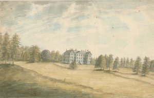Wrottesley Hall: acquerello, nd [1762-1802] da Stebbing Shaw