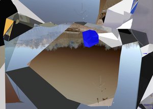 Cubo blu frammentato