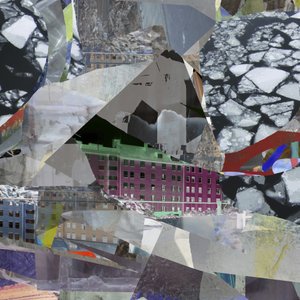 Collage urbano sul ghiaccio