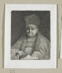 Ritratto a mezzo busto di un dignitario ecclesiastico da Stefan Juliusz Norblin de la Gourdaine