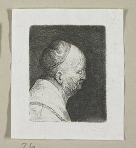 Testa di un vecchio di profilo rivolto a destra da Stefan Juliusz Norblin de la Gourdaine