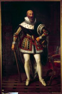 Ritratto a figura intera di Maximilian de Bethune, Marchese di Rosny, Duca di Sully (1559-1641). Dipinto di Sebastien Louis Norblin de la Gourdaine (1796-1884) da Stefan Juliusz Norblin de la Gourdaine