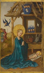 Geburt Christi (Rückseite: Kreuzigung Christi) da Stefan Lochner