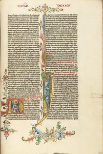 Iniziale N: San Giacomo con la spada da Stefan Lochner