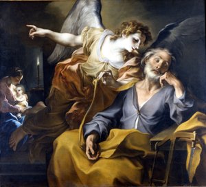 Il Sogno di Giuseppe Dipinto di Stefano Maria detto Legnanino 1708 Museo Civico, Novara, Italia