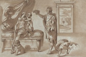 Marte offre una corona floreale a Venere, 1760-90