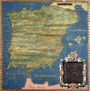 Mappa della Spagna del XVI secolo, dalla 