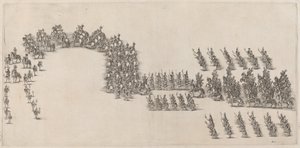Una processione di sessanta cavalieri e portatori di torce