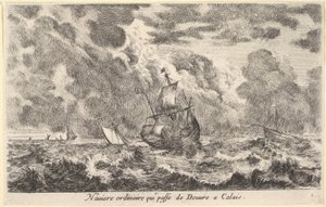 Una nave ordinaria che viaggia tra Dover e Calais, 1647 da Stefano della Bella