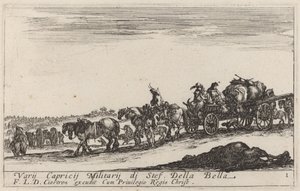 Convoglio di bagagli, c. 1641 da Stefano della Bella