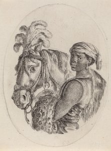 Groom nero con un cavallo arabo, 1649-1650