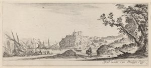 Barche sulla riva del mare da Stefano della Bella