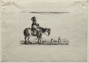Capricci: Cavaliere a cavallo da Stefano della Bella