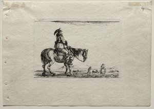 Capricci: Cavaliere a cavallo da Stefano della Bella