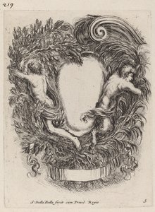 Cartiglio con Apollo e Pan