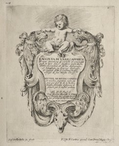 Collezione di vari capricci e nuovi disegni di cartigli e ornamenti: No 1, pagina del titolo da Stefano della Bella