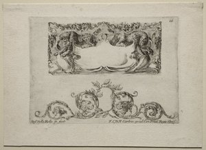 Collezione di vari capricci e nuovi disegni di cartigli e ornamenti: No 16 da Stefano della Bella