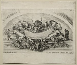 Collezione di vari capricci e nuovi disegni di cartigli e ornamenti: No 13 da Stefano della Bella