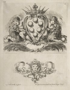 Collezione di vari capricci e nuovi disegni di cartigli e ornamenti: n. 6 da Stefano della Bella