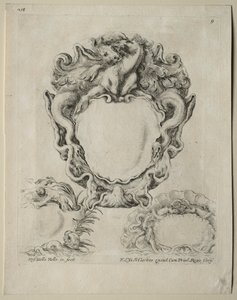 Collezione di vari capricci e nuovi disegni di cartigli e ornamenti: n. 9 da Stefano della Bella