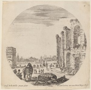 Colosseo e Arco di Costantino da Stefano della Bella