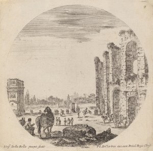Colosseo e Arco di Costantino, 1646 da Stefano della Bella