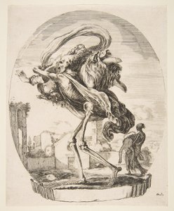 La morte che porta via una donna, da Le cinque morti, ca. 1648 da Stefano della Bella