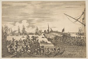 Partenza di una galera al porto di Livorno, da Vedute del porto di Livorno, 1654-55 da Stefano della Bella