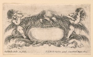 Stemma, n. 15 da "Raccolta di varii cappriccii et nove inventioni di cartelle et ornamenti"