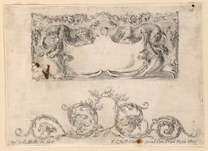 Stemma, Rinceaux, No. 16 da "Raccolta di varii cappriccii et nove inventioni di cartelle et ornamenti"