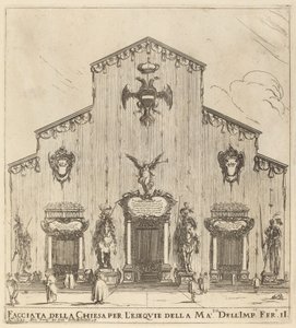 Facciata della Chiesa di San Lorenzo, Firenze, 1637 da Stefano della Bella