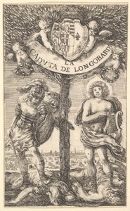 Frontespizio per La caduta dei Longobardi, poesie di Sigismondo B..., 1656