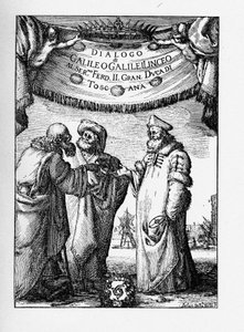 Frontespizio del Dialogo sopra i due massimi sistemi del mondo di Galileo Galilei, 1632 da Stefano della Bella