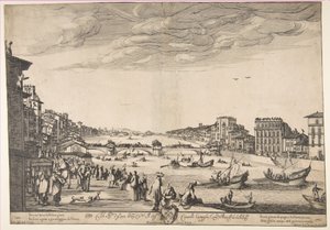 Gioco del Ponte, Pisa, 1634 da Stefano della Bella