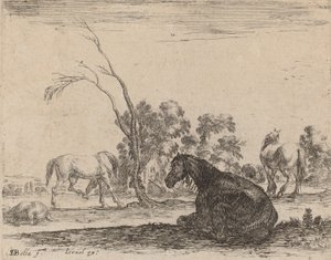 Cavalli in un pascolo, 1642 da Stefano della Bella