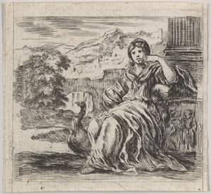 Giunone, dal Gioco della Mitologia Jeu de la Mythologie, 1644 da Stefano della Bella