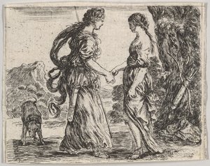 Giove e Callisto, da Gioco della Mitologia, 1644