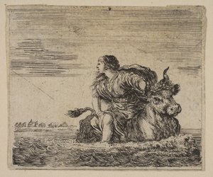 Giove ed Europa, da Gioco della Mitologia da Stefano della Bella