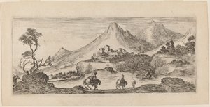 Paesaggio con castello da Stefano della Bella