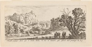 Paesaggio con cascata da Stefano della Bella